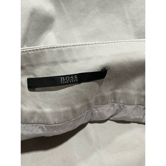 Boss Hugo Boss Womens Sz 6 Pleated Button Faux Wrap Knee Length Skirt Silver 249 - Picture 5 of 14